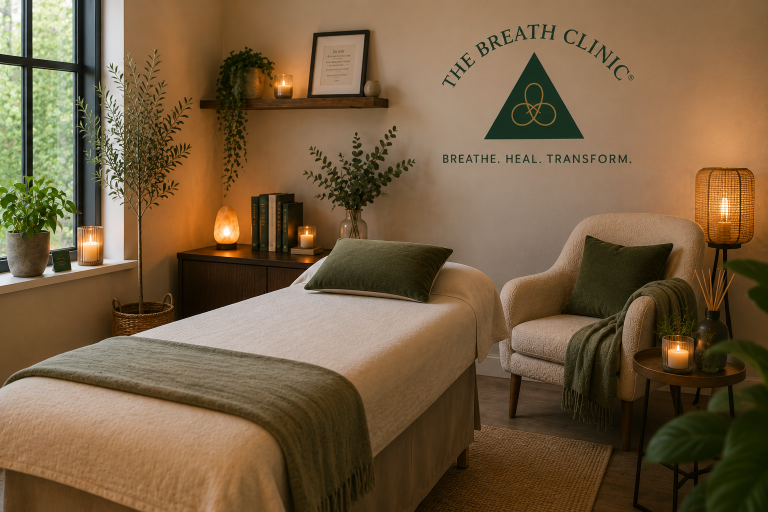 Reiki session room at The Breath Clinic in Rainham, Gillingham, Kent offering holistic wellbeing support