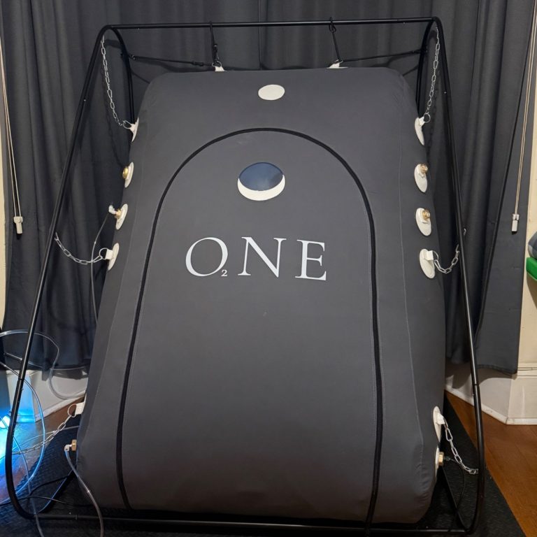 the breath clinic in Rainham showing us there hyperbaric oxygen therapy soft shell chamber 1.5 at a hyperbaric oxygen therapy chamber